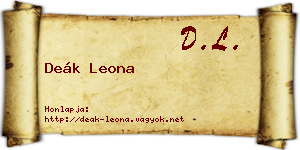 Deák Leona névjegykártya