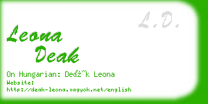 leona deak business card